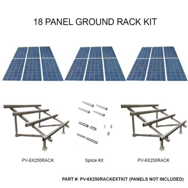 AIMS Power Solar Rack Ground Mount For 190-380 Watt Solar Panels - 18 panels 1