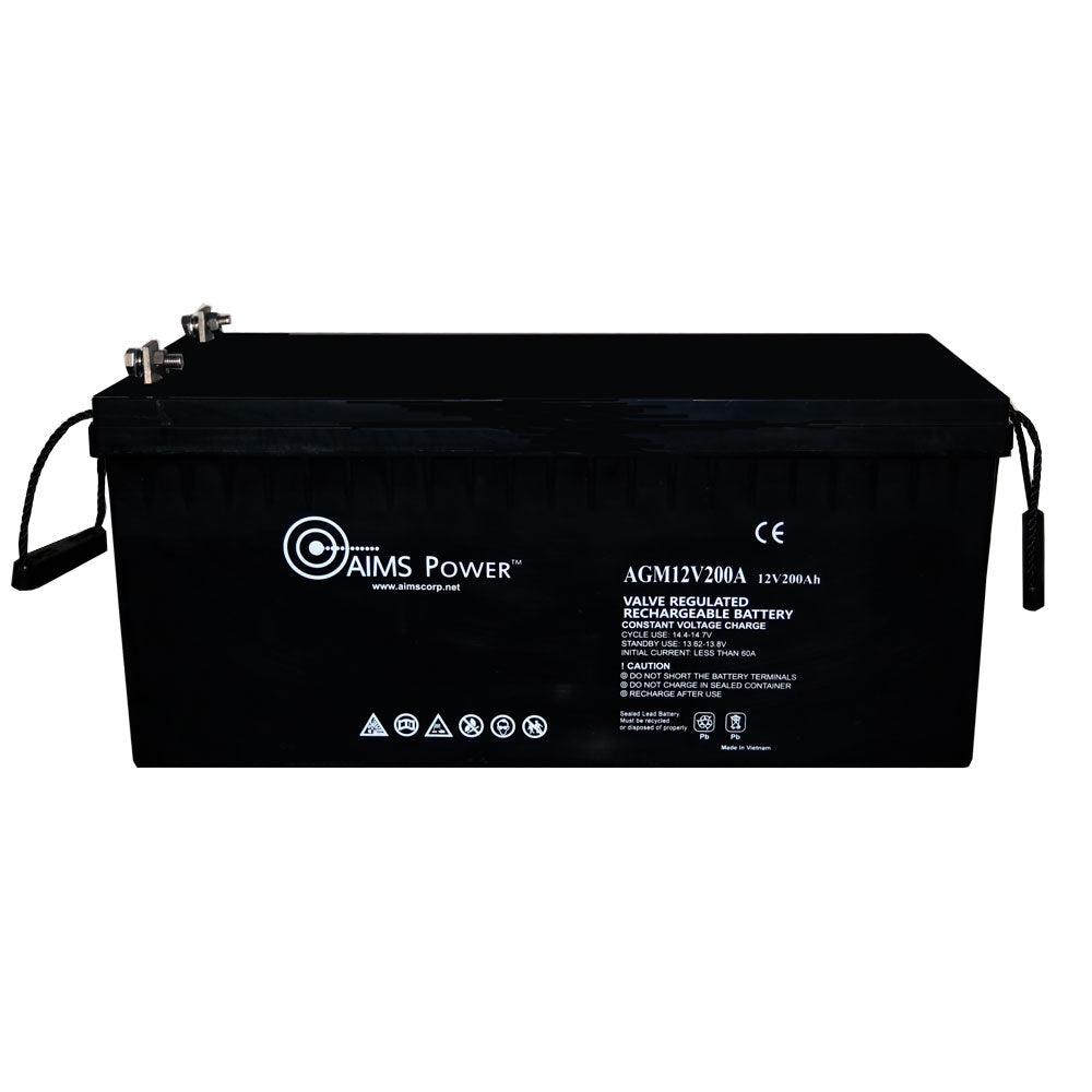 AIMS Power AGM 12V 200Ah Deep Cycle Heavy Duty Battery 1