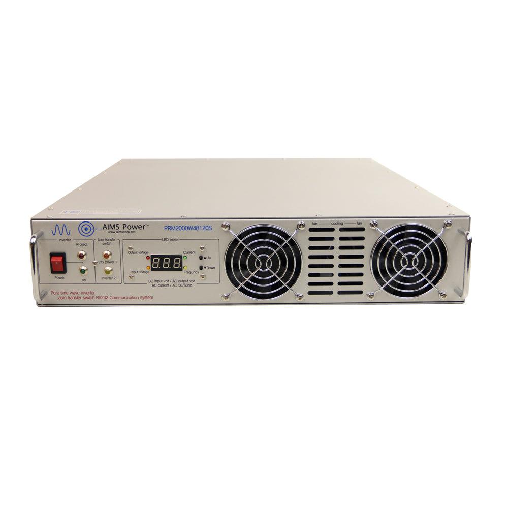 AIMS Power 2000 Watt 48 Volt DC Rack Mount Inverter To 120 Volt AC – 2U ETA TBD 2