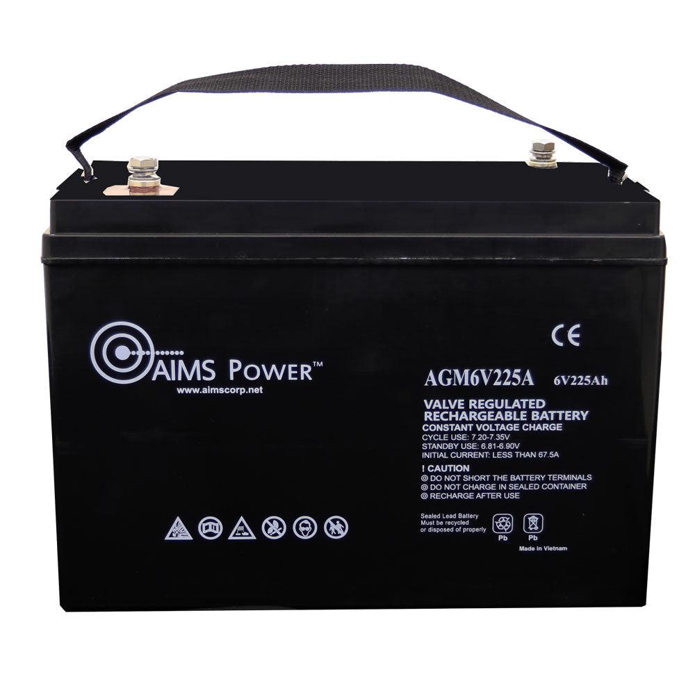 AIMS Power AGM 6V 225Ah Deep Cycle Heavy Duty Battery 3