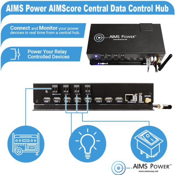 AIMS Power Central Data Control Hub Remote Monitoring System 5