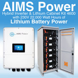 AIMS Power Hybrid Inverter & Lithium Battery Cabinet Kit 4.6kW Output 6.9 kW Solar Capacity 1