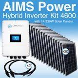 AIMS Power Hybrid Inverter Charger & Solar Panels Kit 4.6kW Inverter Output 1