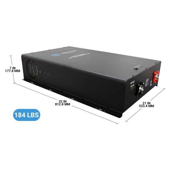 AIMS Power 6000 Watt Pure Sine Split Phase Inverter Charger 120V / 240V & 24V Lithium Battery Kit | Off Grid / Back Up