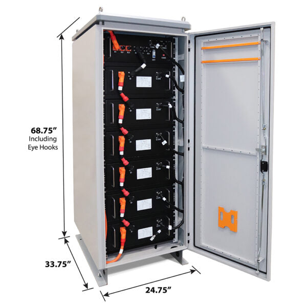 AIMS Power Hybrid Inverter & Lithium Battery Cabinet Kit 4.6kW Output 6.9 kW Solar Capacity 5