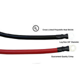 AIMS Power Inverter & Battery Cable #4 AWG 1 ft Set Lugged Black/Red 2