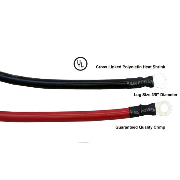 AIMS Power Inverter & Battery Cable #6 AWG 15 ft Set 2