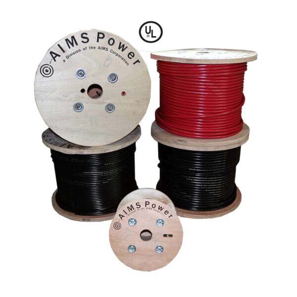 AIMS Power PV Wire 10 AWG - 500 FT Roll - BLACK | PV10AWGROLL-BLACK