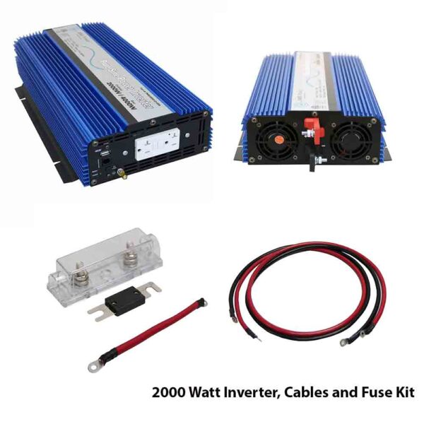 AIMS Power  2000 Watt Pure Sine Power Inverter Kit 1